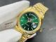 vr factory super clone rolex day date 40 green stick face gold  2836 watch (2)_th.jpg